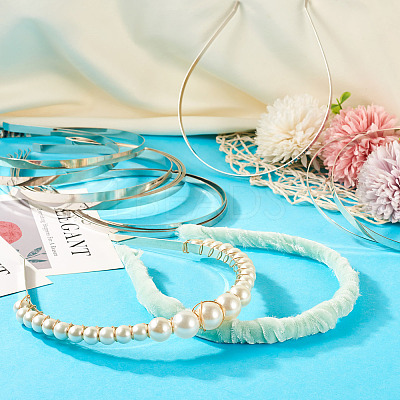 30Pcs 3 Styles Hair Accessories Iron Hair Band Findings OHAR-TA0001-08A-1