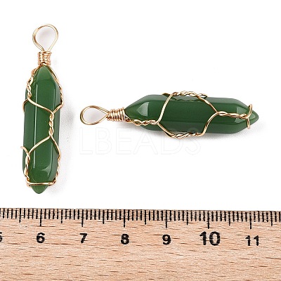Lampwork Pendants GLAA-T023-07F-1