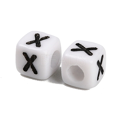 Opaque Acrylic Beads OACR-S076-01X-1
