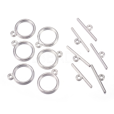 Tibetan Style Toggle Clasps TIBE-A12208-S-NR-1