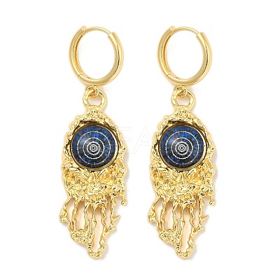 Rack Plating Brass Dangle Earrings for Women EJEW-M260-24G-1