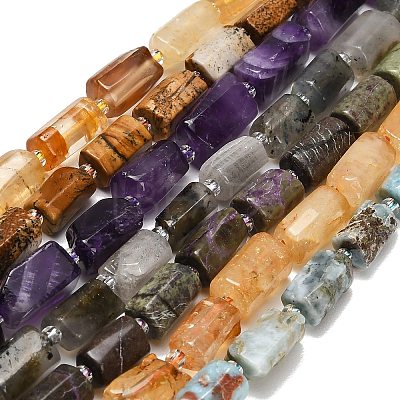 Natural Mixed Gemstone Beads Strands G-F836-B02-01-1