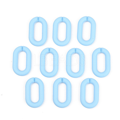 Opaque Spray Painted Acrylic Linking Rings OACR-T024-02-I03-1
