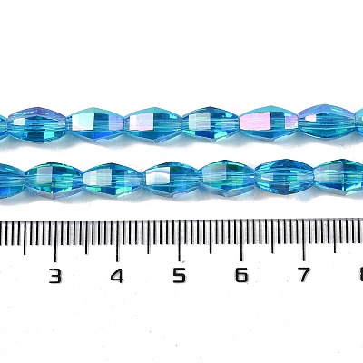Electroplate Glass Beads Strands GLAA-Q101-03A-AB05-1