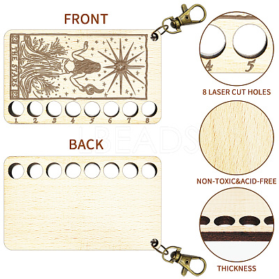 2Pcs 2 Style 8-Position Wood Embroidery Thread Storage Trays DIY-WH0625-001-1