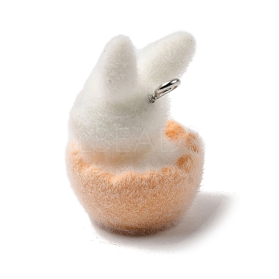 Easter Opaque Resin Pendants RESI-F062-03C-1