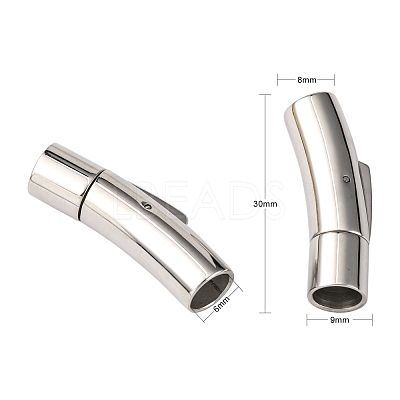 Tarnish Resistant 304 Stainless Steel Bayonet Clasps STAS-I013-6mm-1