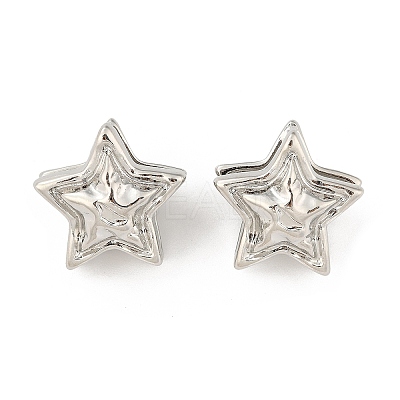 Brass Hoop Earrings for Women EJEW-U041-08P-1