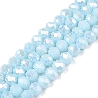 Electroplate Glass Beads Strands LS-EGLA-A044-P6mm-B06-1
