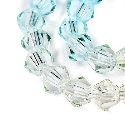 Gradient Color Baking Paint Glass Bead Strands LS-DGLA-A039-T6mm-A07-1