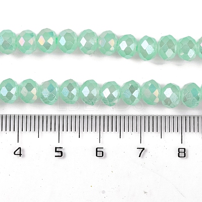 Baking Electroplate Glass Beads Strands X-DGLA-A039-J8mm-B07-1