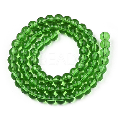 Transparent Glass Beads Strands GLAA-T032-T10mm-07-1
