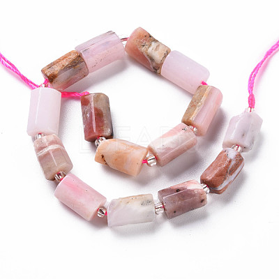 Natural Pink Opal Beads Strands X-G-S345-8x11-012-1