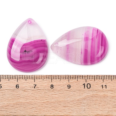 Natural Banded Agate/Striped Agate Pendants G-Z113-04-1