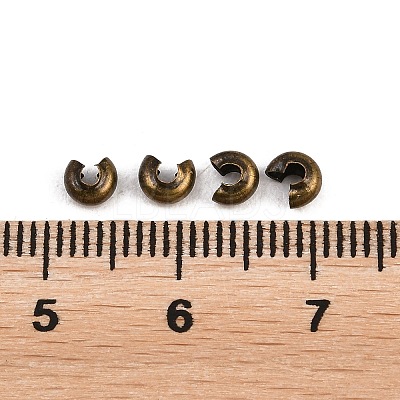 Iron Crimp Beads Covers X-IFIN-H028-AB-1