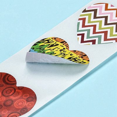 Heart Shaped Stickers Roll DIY-K027-A03-1