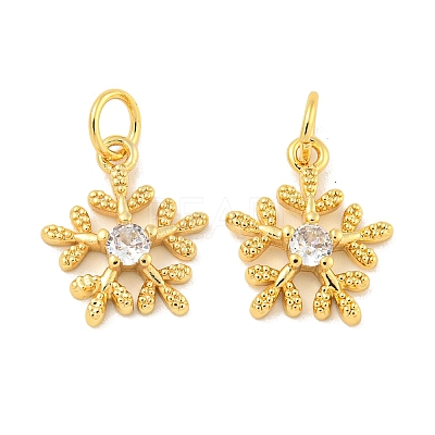 Rack Plating Brass Micro Pave Clear Cubic Zirconia Pendants LS-KK-B093-04B-G-1