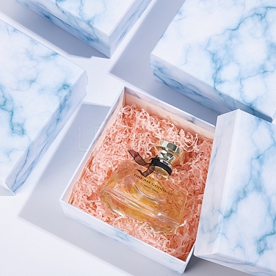 Marble Texture Pattern Paper Cardboard Jewelry Boxes CON-BC0001-18C-1