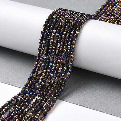 Electroplate Glass Beads Strands GLAA-H021-01A-AB02-1