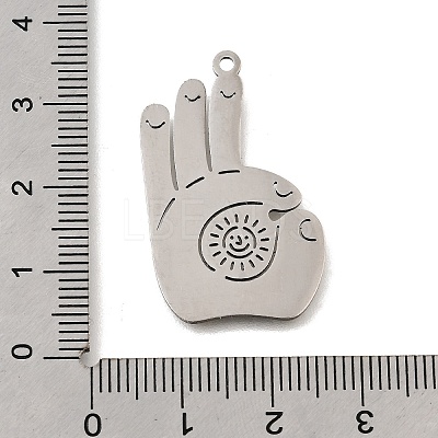 201 Stainless Steel Pendants STAS-S176-18P-1