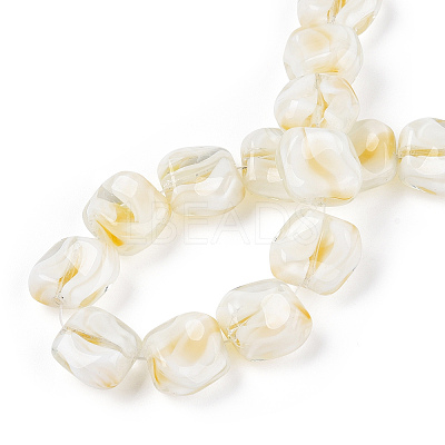 Handmade Milleflori Glass Beads Strands LAMP-M018-01A-09-1