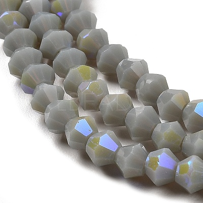Opaque Solid Color Imitation Jade Glass Beads Strands GLAA-F029-P4mm-D14-1