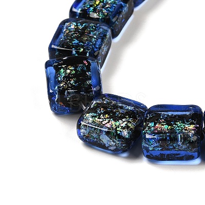 Handmade Dichroic Foil Glass Beads Strands DICH-U001-07I-1