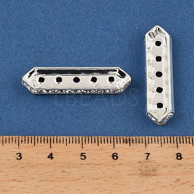 Brass Crystal Rhinestone Spacer Bars RB-T019-01A-S-1
