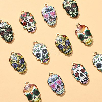 Alloy Enamel Pendants ENAM-CJ0001-37-1