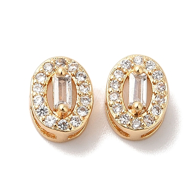 Brass Micro Pave Clear Cubic Zirconia Beads KK-G503-18G-1