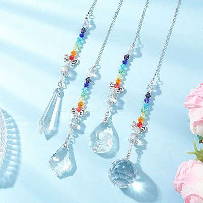 Glass Window Hanging Suncatchers HJEW-JM04524-1