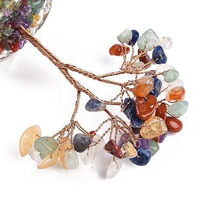 Natural Mixed Stone Chips Tree of Life Decorations DJEW-B013-01E-1