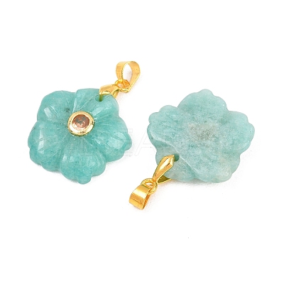 Natural Amazonite Carved Pendants G-A315-01G-10-1