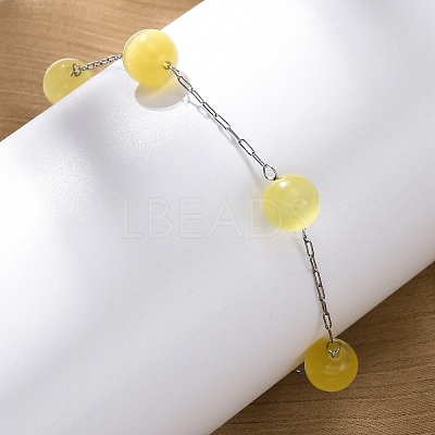 304 Stainless Steel Cable Chain Bracelets BJEW-C094-01P-03-1