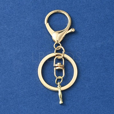 Alloy Initial Letter Charm Keychains KEYC-YW00006-09-1