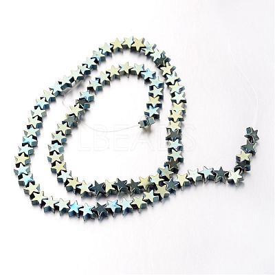 Electroplate Non-magnetic Synthetic Hematite Bead Strands G-F300-24B-07-1