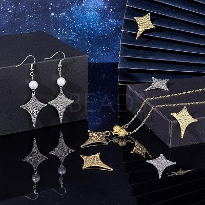 16Pcs 4 Style 304 Stainless Steel Pendants STAS-UN0038-32-1