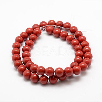 Natural Red Jasper Beads Strands G-E375-4mm-02-1