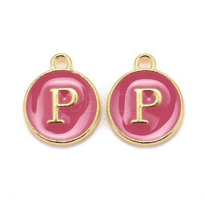 Golden Plated Alloy Enamel Charms ENAM-S118-08P-1