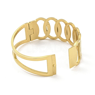 304 Stainless Steel Pave Crystal Rhinestone Hollow Out Hinged Bangles for Women BJEW-D044-07B-G-1