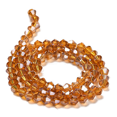 Transparent Electroplate Glass Beads Strands EGLA-A039-T6mm-B28-1