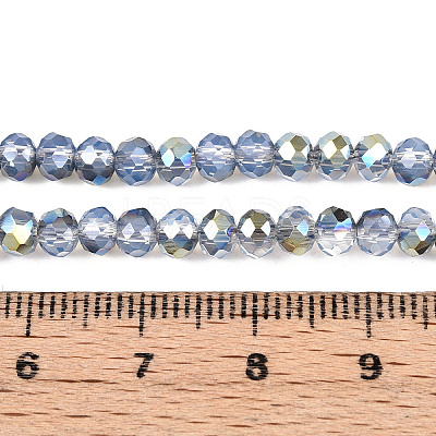 Electroplate Glass Beads Strands EGLA-A034-J4mm-S07-1