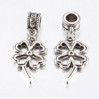 Tibetan Style Alloy European Dangle Charms PALLOY-F199-26AS-1