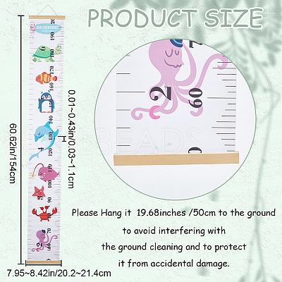 Aniaml Pattern Removable Height Chart for Kids AJEW-WH0165-70A-1