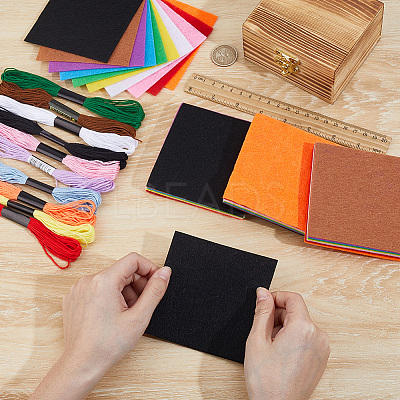 40Pcs Square Felt Fabric DIY-CY0003-37-1