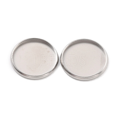 Non-Tarnish 316 Surgical Stainless Steel Cabochon Tray Settings STAS-I187-06F-P-1