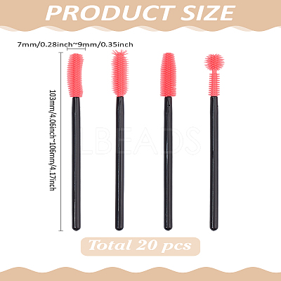 1 Bag 20Pcs Plastic with Silicone Sewing Machine Cleaning Brush AJEW-LP0010-21B-1