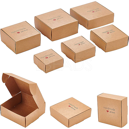 BENECREAT 24Pcs 6 Styles Paper with PVC Candy Boxes CON-BC0002-15A-1