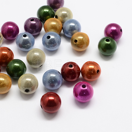 Spray Painted Acrylic Beads MACR-Q154-20mm-M-1