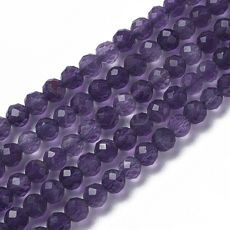 Natural Amethyst Beads Strands G-F596-13-4mm-1